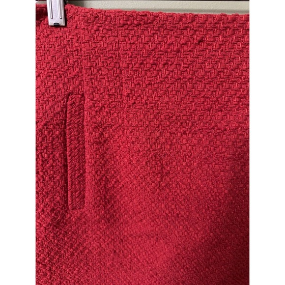 Veronica Beard Roman Tweed Boucle Mini Skirt Nantucket Red Sz 16 Preppy College - Picture 5 of 13